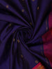 Navy Blue Butta Zari Woven Design Pure Kanchipuram Silk Saree With Contrast Varisai Pattu Border
