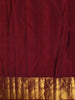Navy Blue Butta Zari Woven Design Pure Kanchipuram Silk Saree with Contrast Border