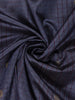 Navy Blue Checked Butta Design Semi Tussar Saree