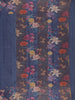 Navy Blue Checked Design Tussar Silk Saree - Diadem
