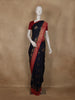 Navy Blue Cow Motif Woven Semi Soft Silk Saree
