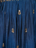 Navy Blue Embroidered Design Semi Silk Gown
