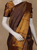 Navy Blue Floral And Geometric Motifs Woven Pure Kanchipuram Silk Saree