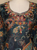 Navy Blue Floral And Paisley Printed Cotton Salwar Suit