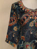 Navy Blue Floral And Paisley Printed Cotton Salwar Suit