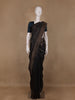 Navy Blue Floral Brocade Design Banarasi Silk Saree - Diadem