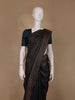 Navy Blue Floral Brocade Design Banarasi Silk Saree - Diadem
