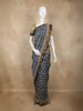 Navy Blue Floral Butta Printed Cotton Saree