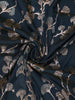 Navy Blue Floral Design Banarasi Saree
