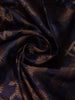Navy Blue Floral Design Banarasi Silk Saree