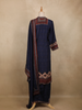 Navy Blue Floral Design Cotton Salwar Suit