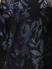 Navy Blue Floral Design Organza Lehenga