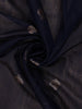 Navy Blue Floral Design Semi Banarasi Silk Saree