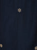 Navy Blue Floral Embroidered Cotton Salwar Suit with Dupatta - Diadem