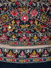 Navy Blue Floral Embroidered Design Georgette Skirt Top with Cape Jacket