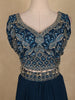Navy Blue Floral Embroidered Georgette Skirt Top