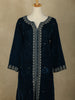 Navy Blue Floral Embroidered Velvet Co Ord Salwar Suit