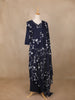 Navy Blue Floral Printed Cotton Salwar Suit
