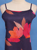 Navy Blue Floral Printed Cotton Kurti