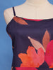 Navy Blue Floral Printed Cotton Kurti