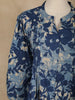 Navy Blue Floral Printed Cotton Kurti Top