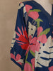 Navy Blue Floral Printed Cotton Palazzo Suit