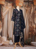Navy Blue Floral Printed Cotton Salwar Suit