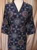 Navy Blue Floral Printed Cotton Salwar Suit