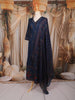 Navy Blue Floral Printed Cotton Salwar Suit with Dupatta