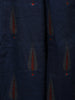 Navy Blue Floral Printed Cotton Salwar Suit with Dupatta