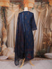 Navy Blue Floral Printed Cotton Salwar Suit with Dupatta