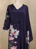 Navy Blue Floral Printed Crepe Silk Salwar Suit with Dupatta