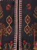 Navy Blue Floral Printed Crepe Silk Skirt Top