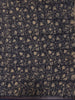 Navy Blue Floral Printed Design Chanderi Cotton Saree with Contrast Zari Border