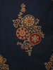 Navy Blue Floral Printed Design Cotton Salwar Suit with Dupatta