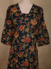 Navy Blue Floral Printed Design Cotton Salwar Suit with Dupatta