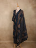 Navy Blue Floral Printed Design Cotton Salwar Suit with Dupatta