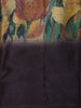 Navy Blue Floral Printed Design Crepe Silk Casual Wear Saree
