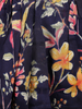 Navy Blue Floral Printed Design Peplum Palazzo Suit with Dupatta
