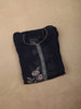 Navy Blue Floral Sequins Embroidered Design Georgette Unstitched Salwar Material with Dupatta