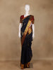 Navy Blue Floral Woven Design Pure Kanchipuram Silk Saree