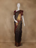 Navy Blue Floral Woven Pure Kanchipuram Silk Saree With Zari Border