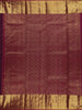 Navy Blue Floral Woven Pure Kanchipuram Silk Saree With Zari Border