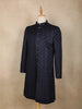 Navy Blue Geometric Design Polyester Sherwani Set