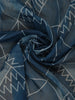 Navy Blue Geometric Printed Chandheri Cotton Saree