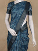 Navy Blue Geometric Printed Chandheri Cotton Saree