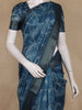Navy Blue Geometric Printed Chandheri Cotton Saree