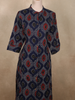 Navy Blue Geometric Printed Design Cotton Palazzo Suit