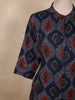 Navy Blue Geometric Printed Design Cotton Palazzo Suit