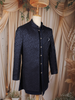 Navy Blue Geometric Textured Embroidered Indo-Western Polyester Sherwani for Men